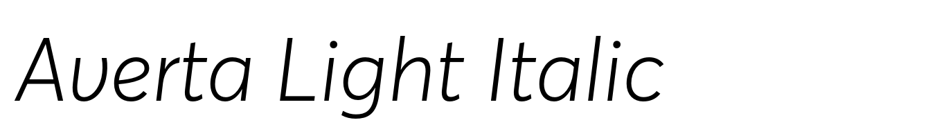 Averta Light Italic